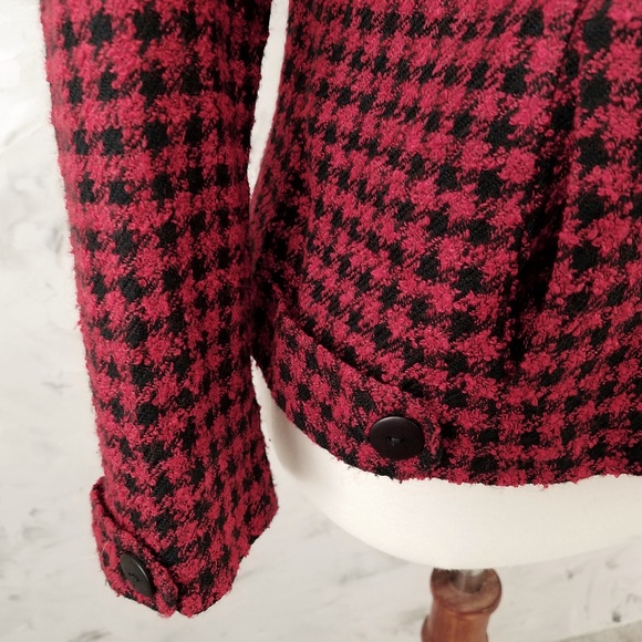 NORTON McNAUGHTON 90s Red Black Aviator Jacket - Picture 8 of 9